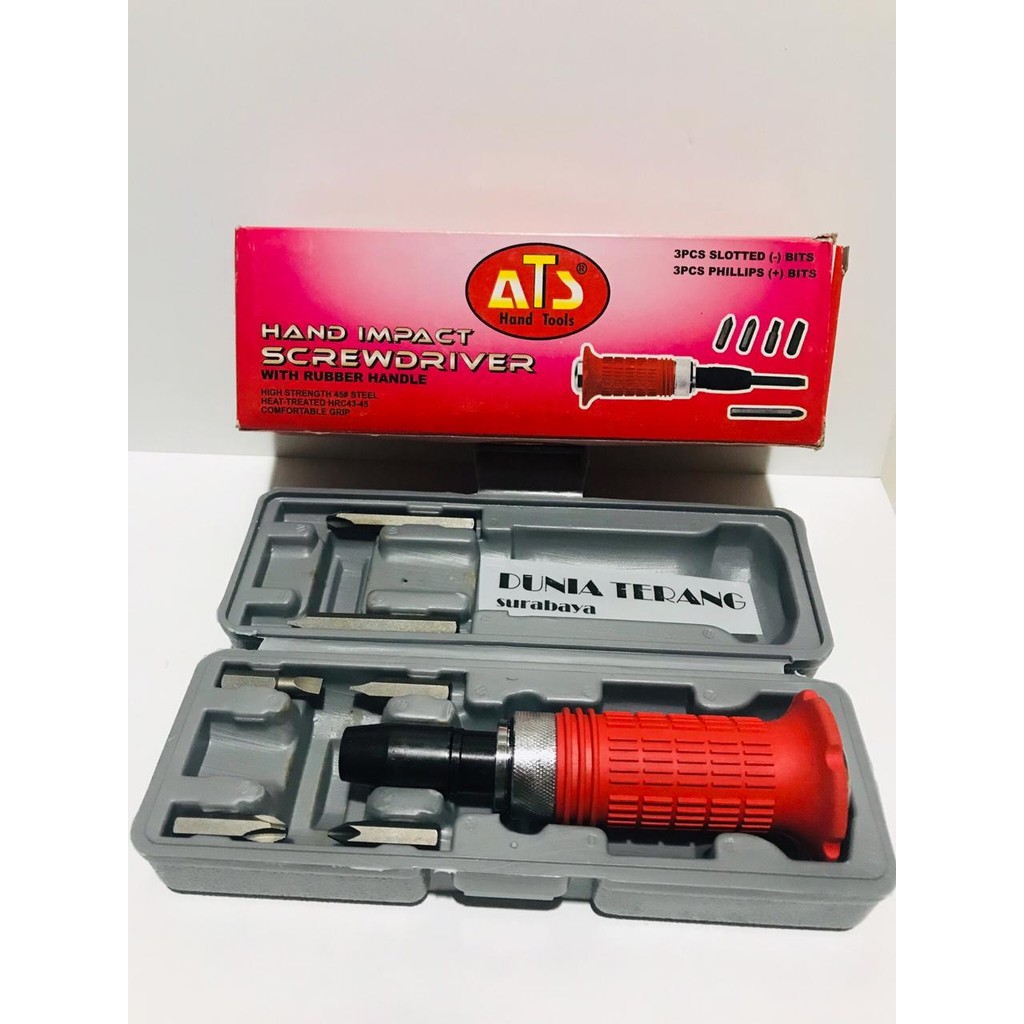 

Promo Ramadhan!!! Obeng Ketok Set 7pcs Hand Impact Screwdriver With Rubber Handle - ATS