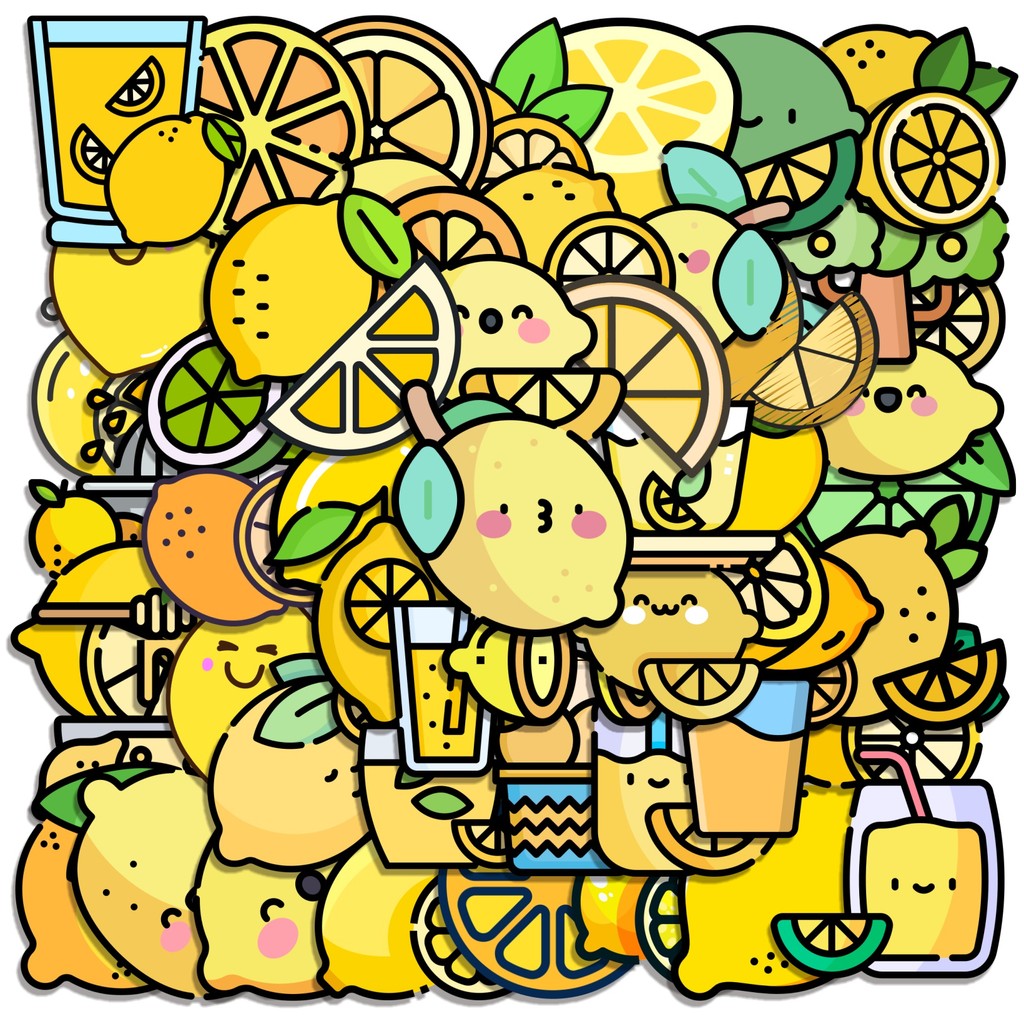 

COD 50 Pcs Stiker Buah Lemon Lucu Anti Air Untuk Dekorasi Notebook Sepeda Skateboard Handphone DIY