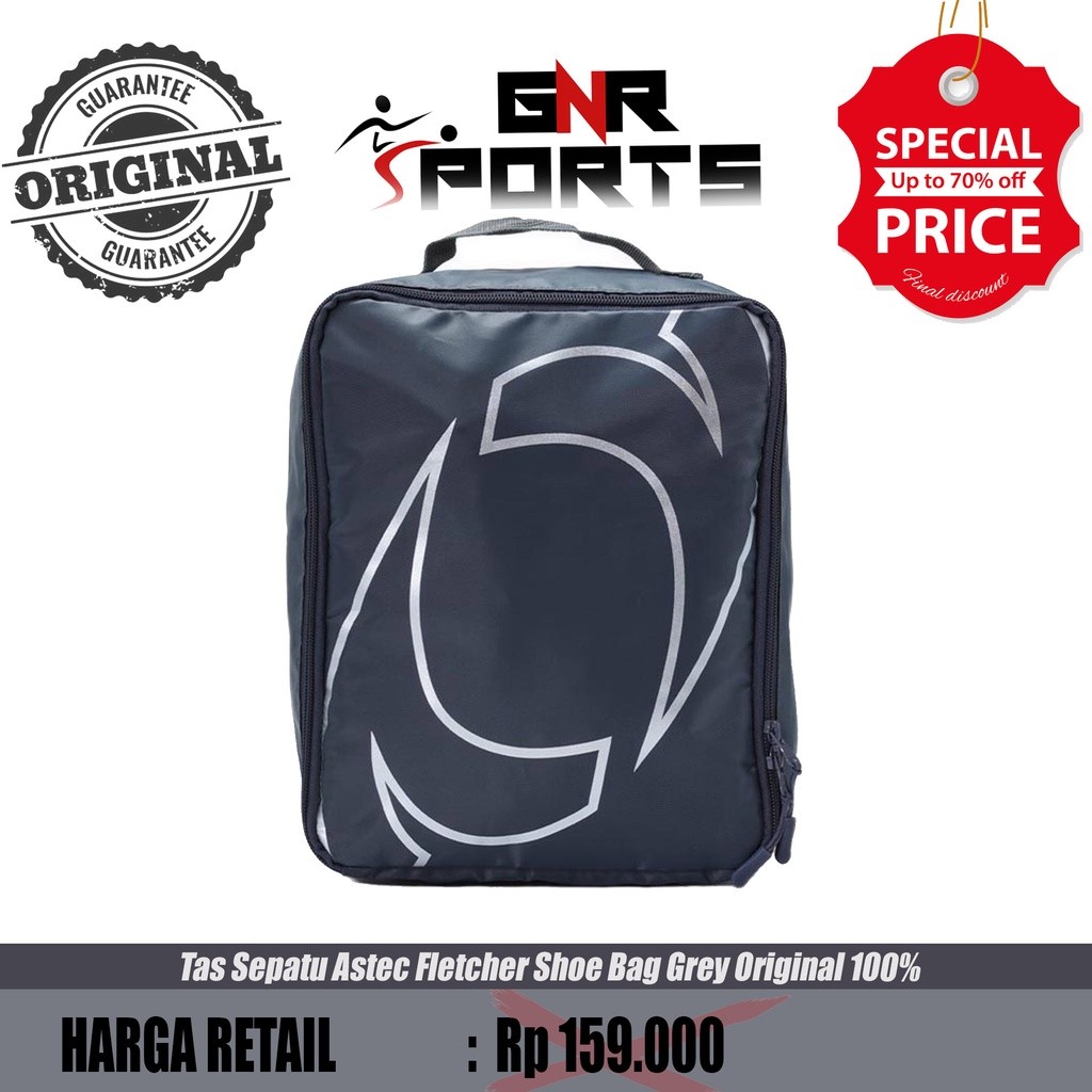 Tas Sepatu Astec Fletcher Shoe Bag Grey Original 100%