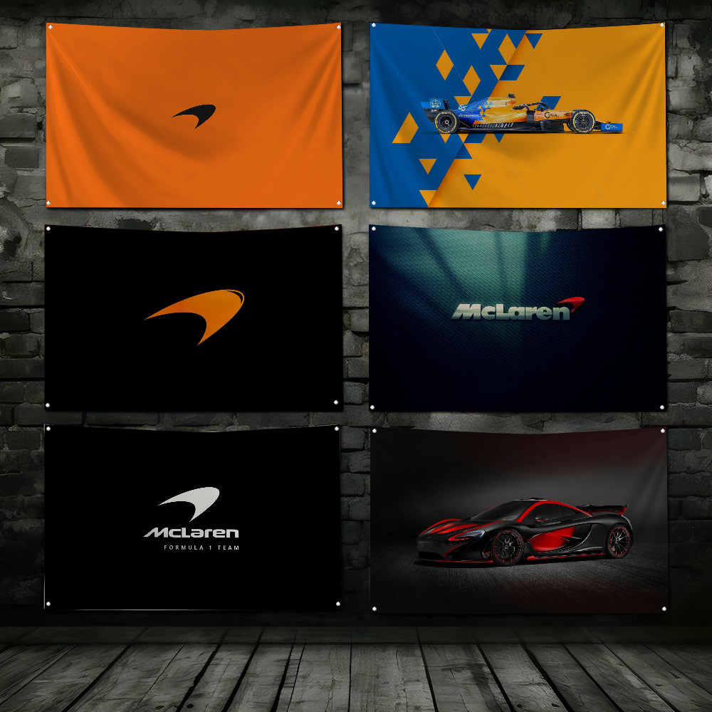 

1PC McLaren Flag Workshop Flags Room Decor Flag Outdoor Decorations Flags For Rooms Four Hole Flag