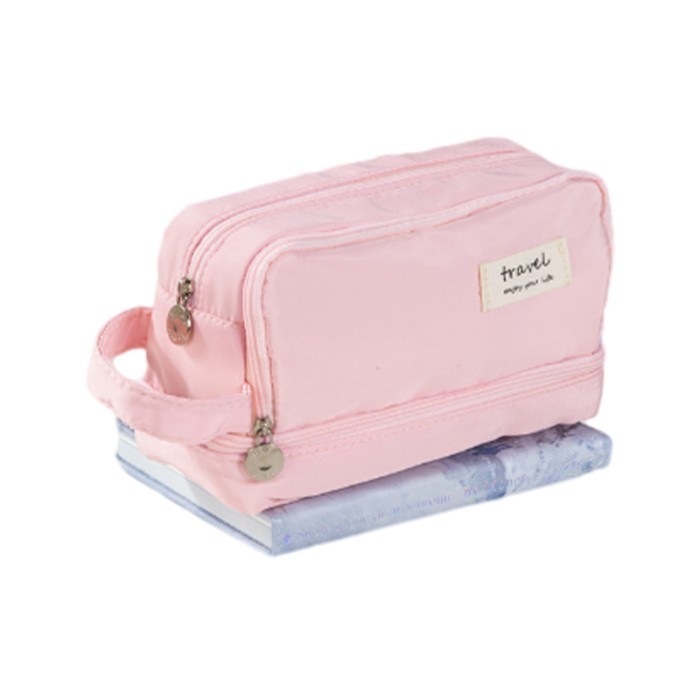 

[P R O M O] Tempat Pensil / Kotak Alat Tulis Berkapasitas Besar / Pencil Bag - Merah Muda