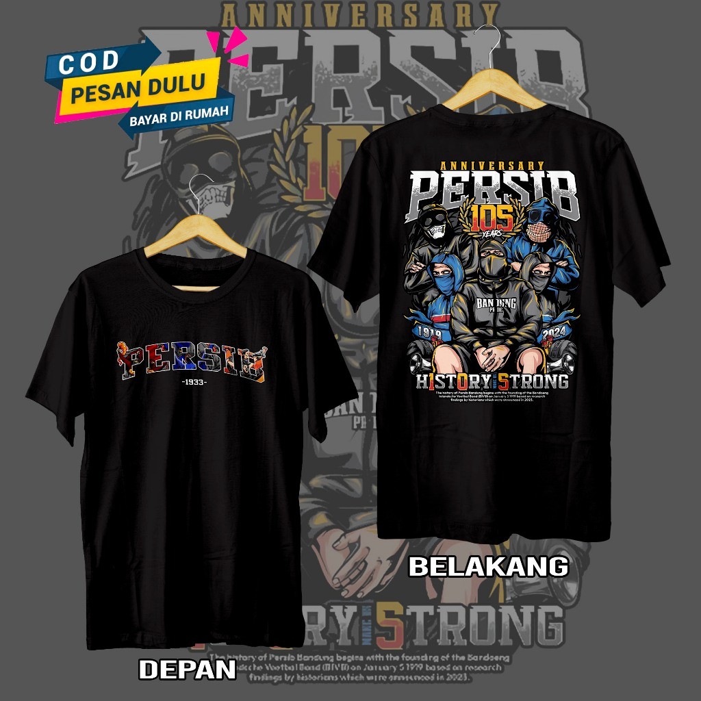Kaos Persib BAJU PERSIB Flower City Casual Taped LOKALO