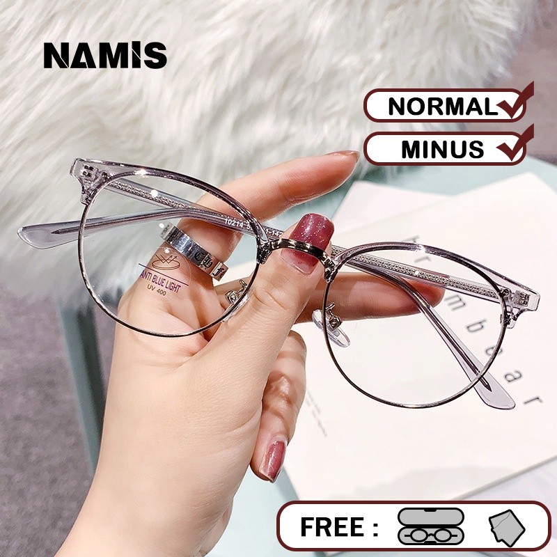 Namis Kacamata Night Drive Bluecromic Photocromic Minus Wanita Pria Anti Blueray Kaca Mata Optik