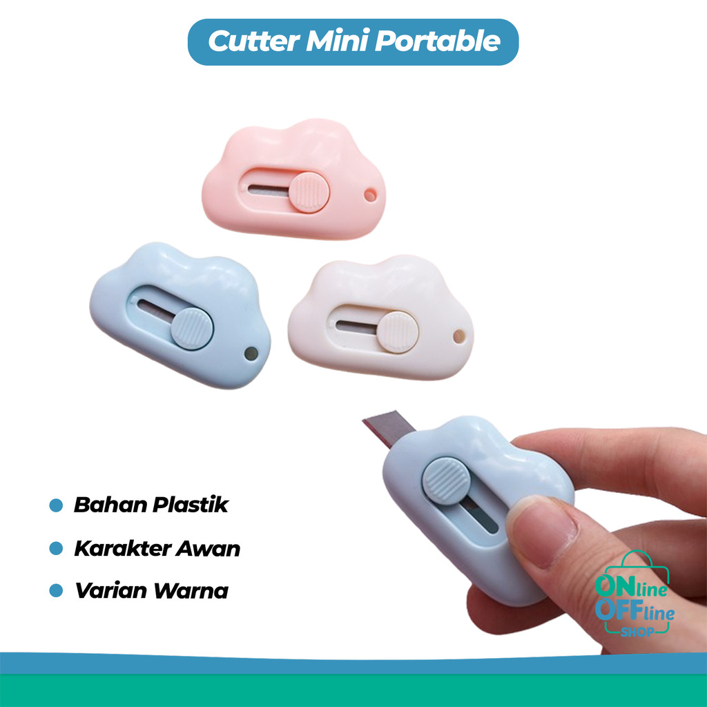 

Cutter Mini Portable Karakter Awan Pisau Pemotong Kertas Cutter Sekolah 792