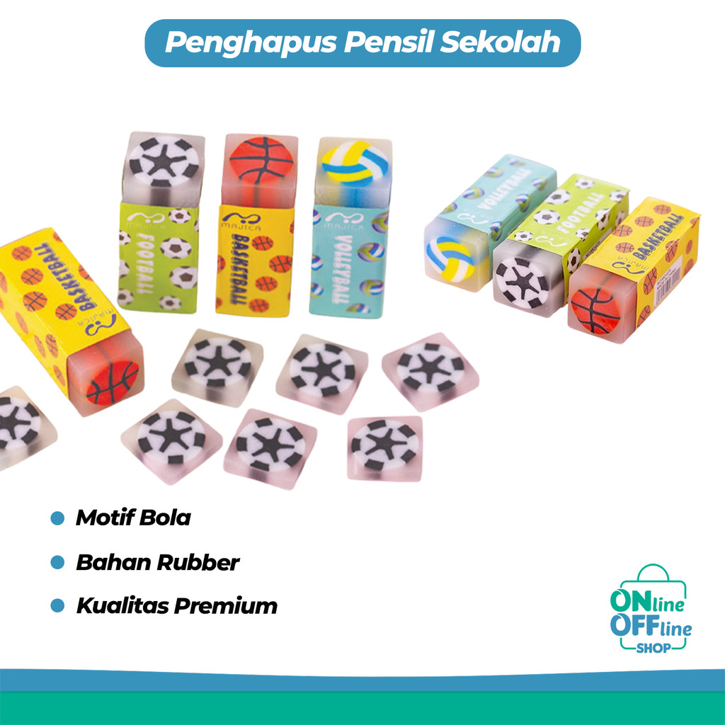 

Penghapus Pensil Sekolah Motif Bola 838