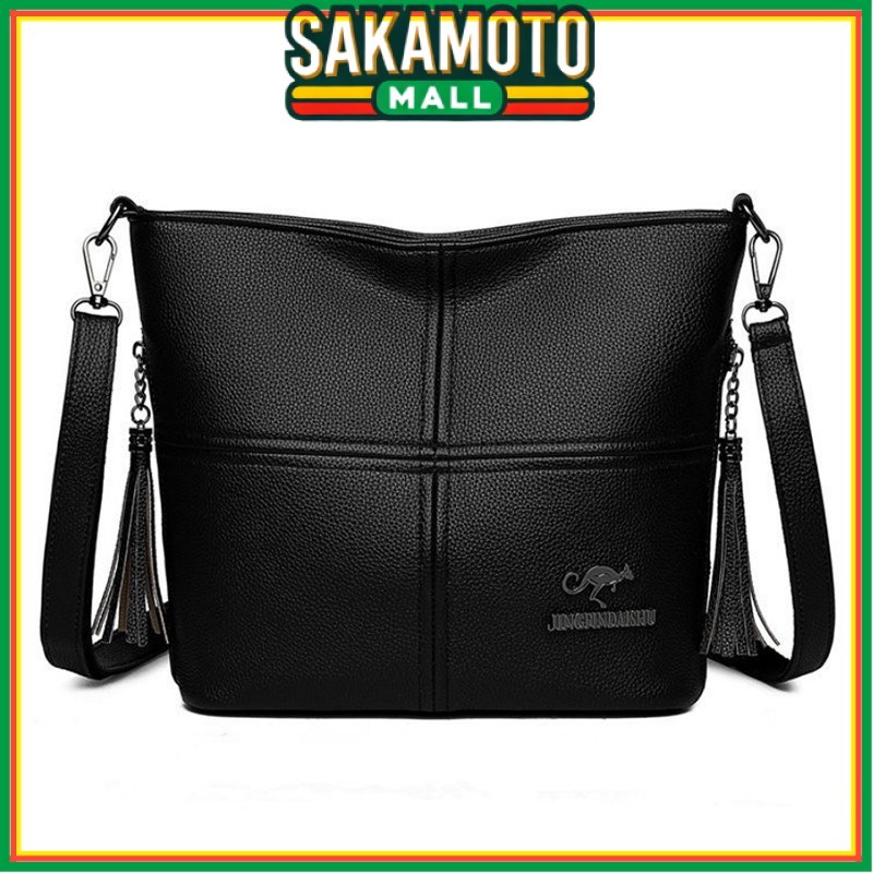 TAS SELEMPANG WANITA BRANDED KULIT HITAM NADIAN TA671B5 SLING BAG KOREA  KEKINIAN SIMPLE CASUAL  CEW