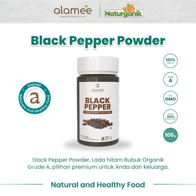 

ALAMEE Blackpepper Powder Lada Hitam Bubuk Black Pepper Bumbu Dapur Instan Organik Tabur Naturganik