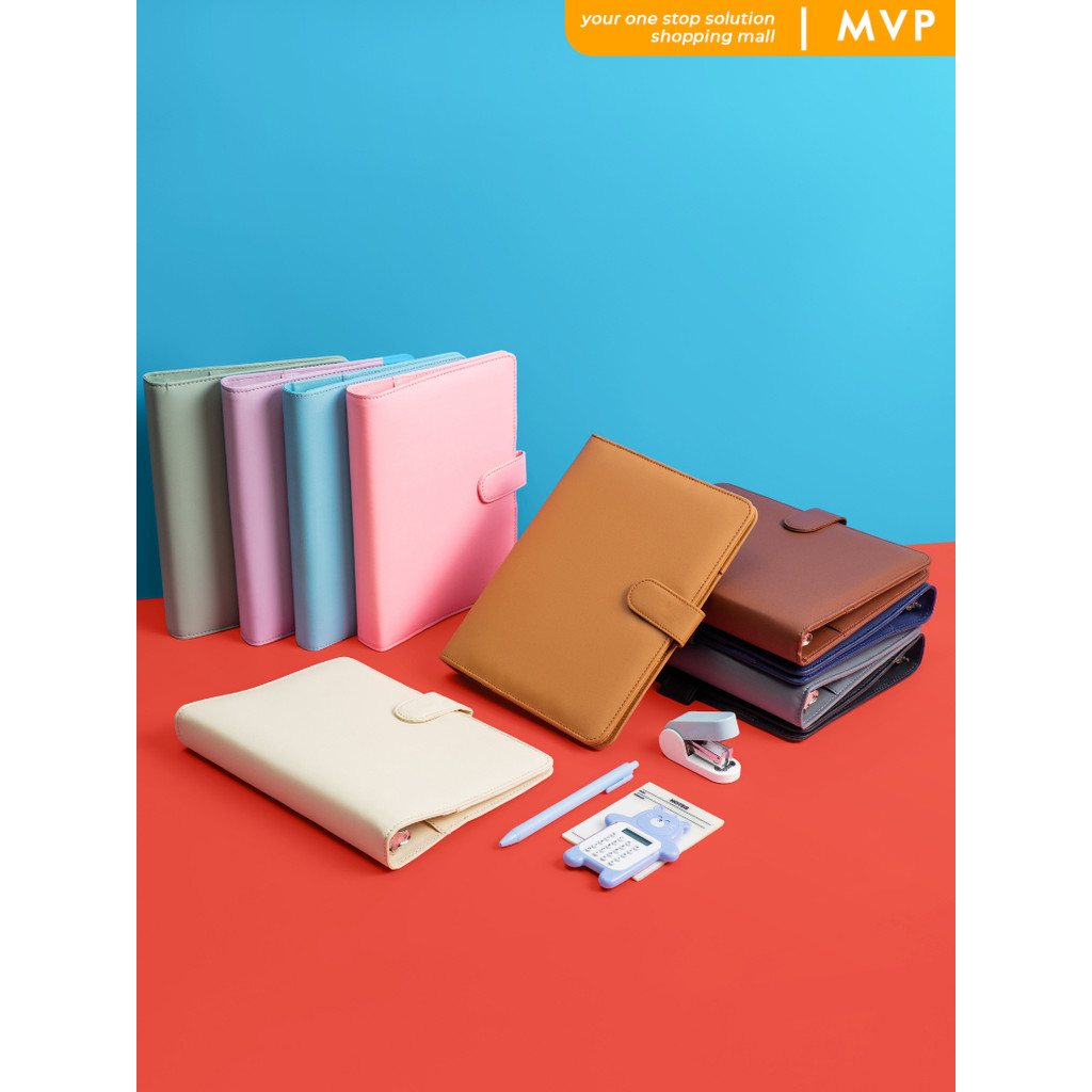 

MVP Binder Polos Premium A5 20 Ring Binder Kulit Agenda Polos Untuk Organisasi Elegan