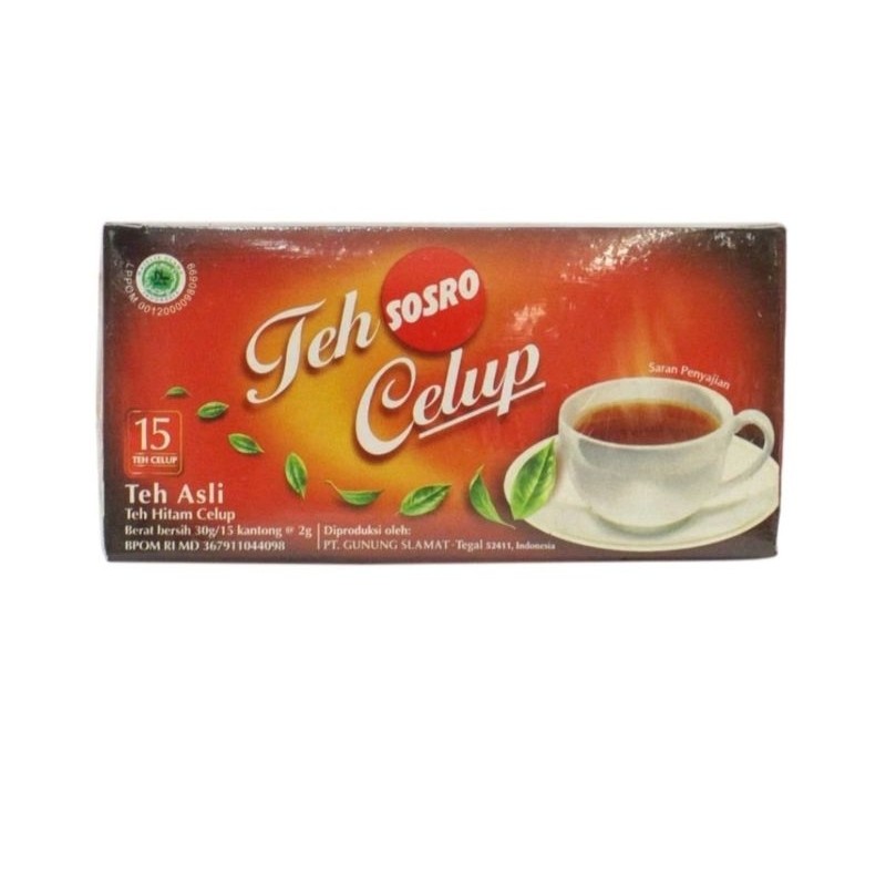 

Teh Sosro 1 Box Isi 15 Teh Celup Black Tea Gunung Slamat