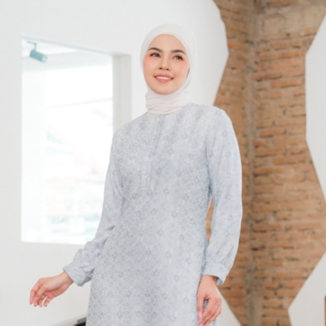 Sekido - Kani Gamis Lebaran Dress Panjang Wanita Bahan Rayon Tekstur Motif PROMO