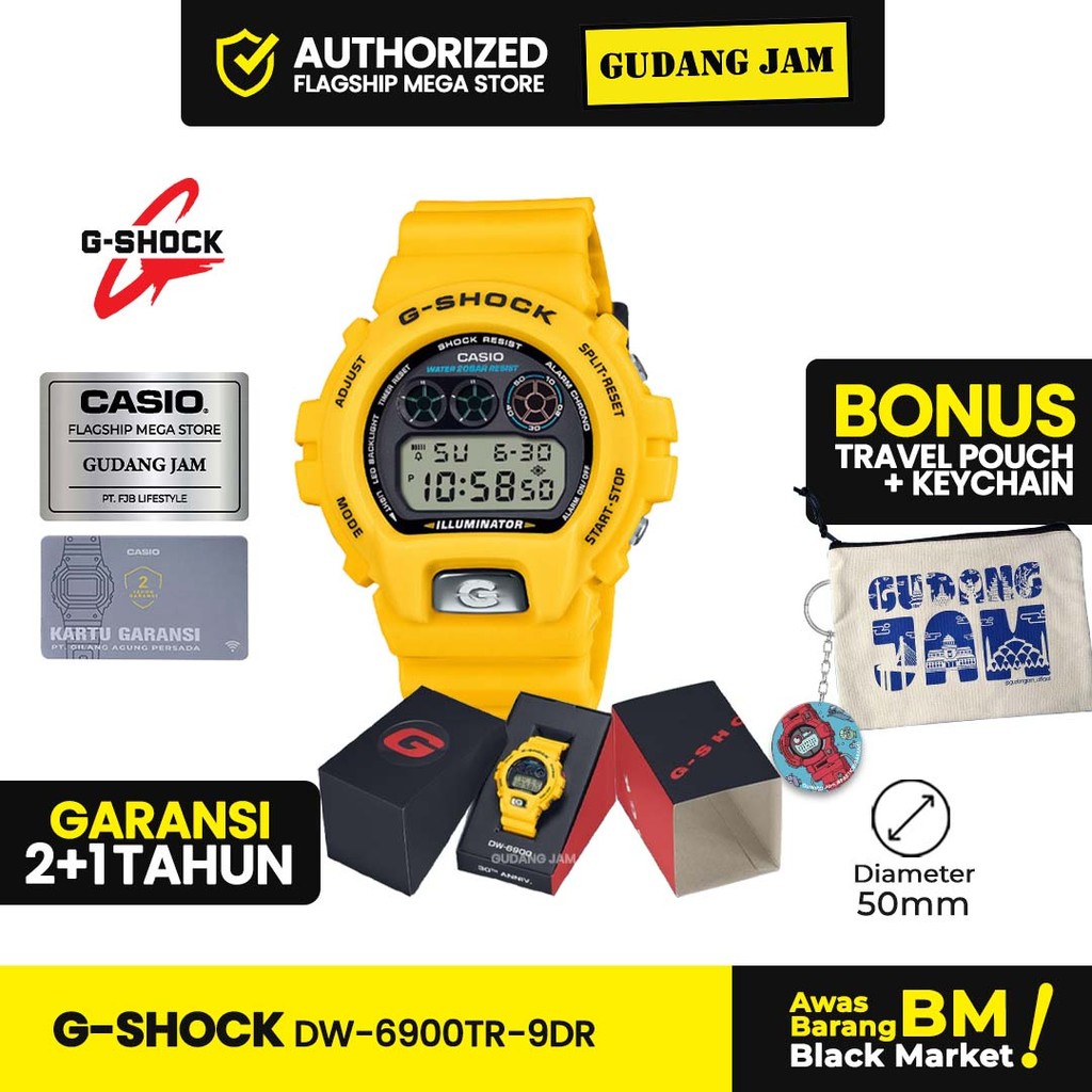 G-Shock Pria DW-6900TR-9DR DW-6900TR-9D 6900 LINE 30TH ANNIVERSARY MODEL