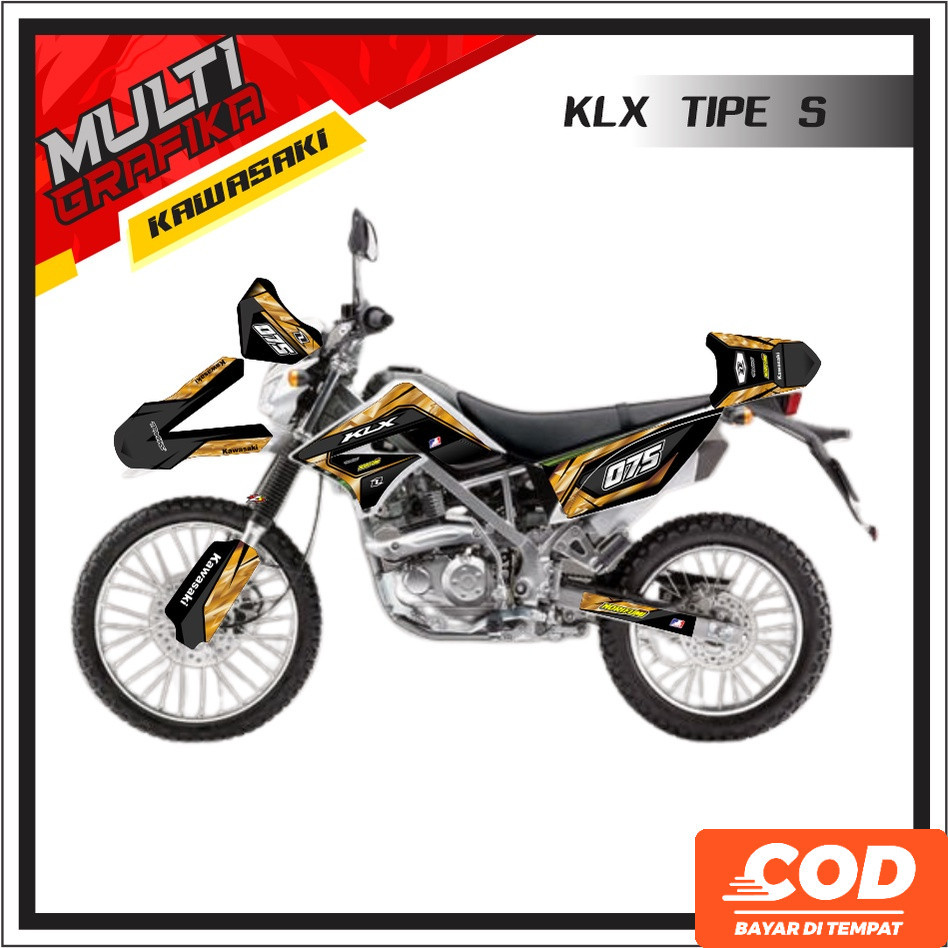 Decal Stiker Sticker Motor KLX 150s 150 s OLD 2014 2013 2012 2011 2010 2009 merah hiram biru tosca g