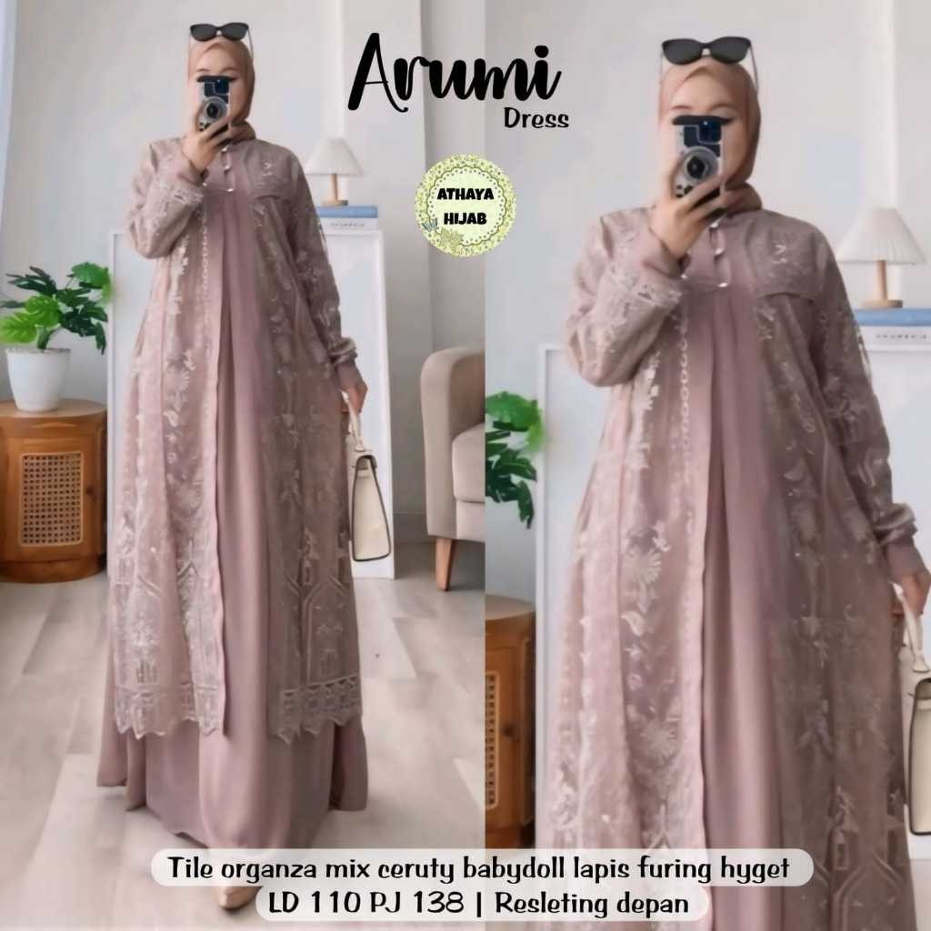 AGDBD Baju Gamis Wanita ARUMI DRESS From AtHAYA