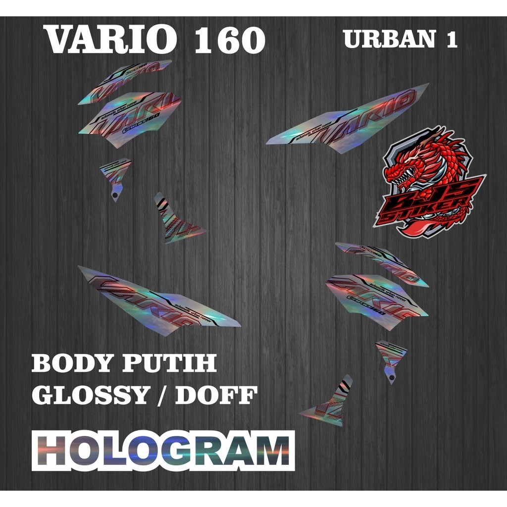 striping vario 160 cc - striping sticker stiker polet lis HOLOGRAM/ STIKER chrome VARIO 160 2022 URB