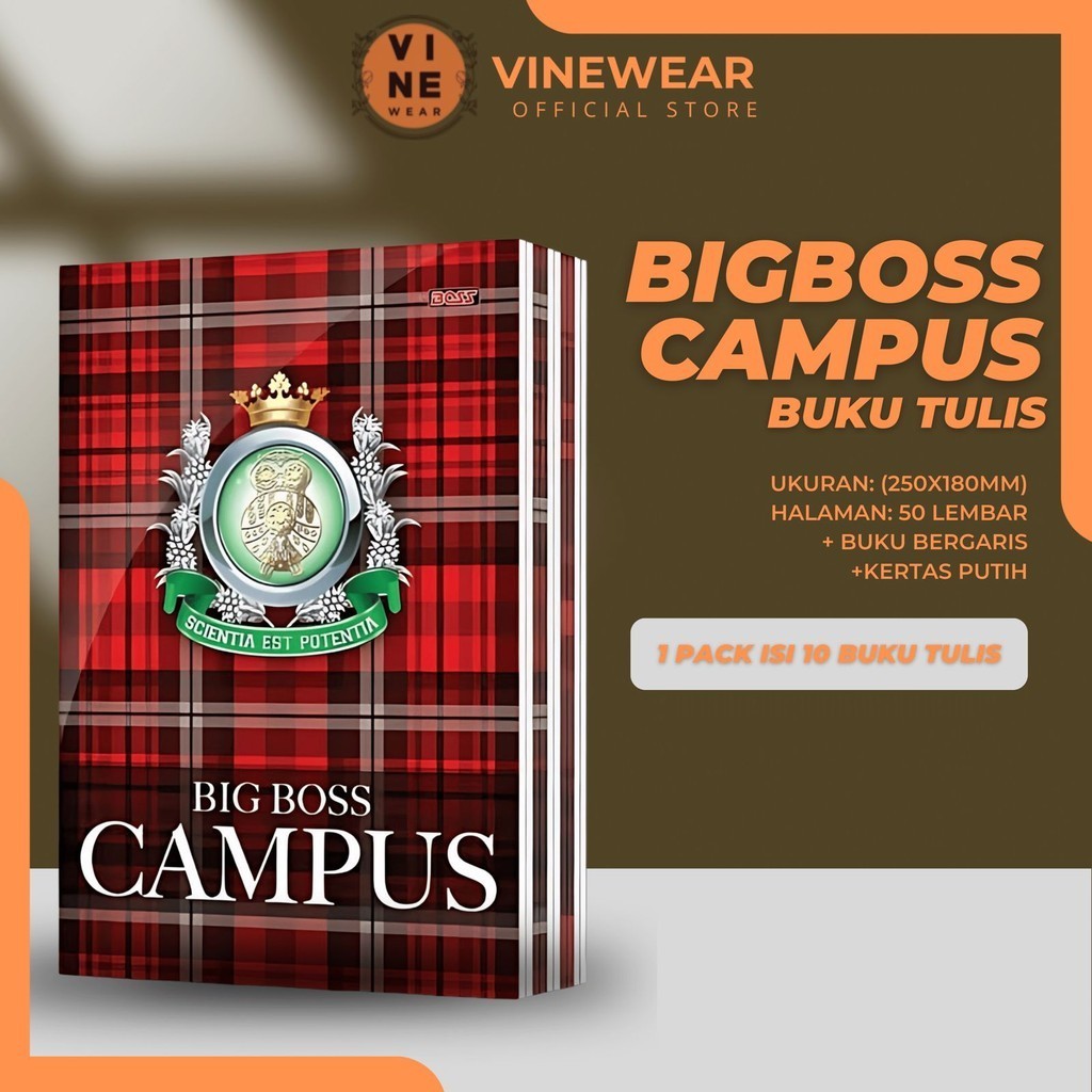 

Buku Tulis BigBoss Campus 50 Lembar 10Pcs