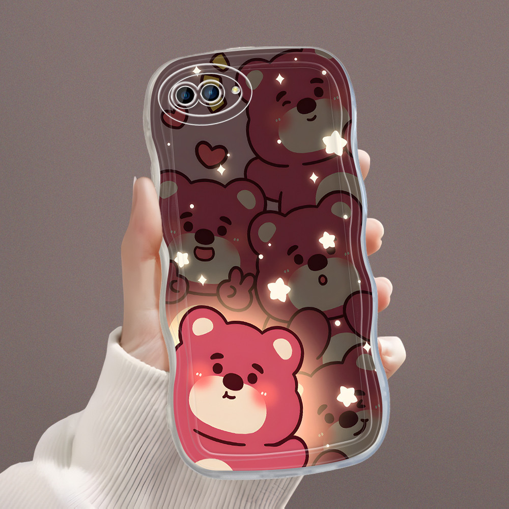 Casing Hp Untuk OPPO A3S A12E Kesing Soft Phone Case Bergelombang Glowing Lotso Softcase Cassing