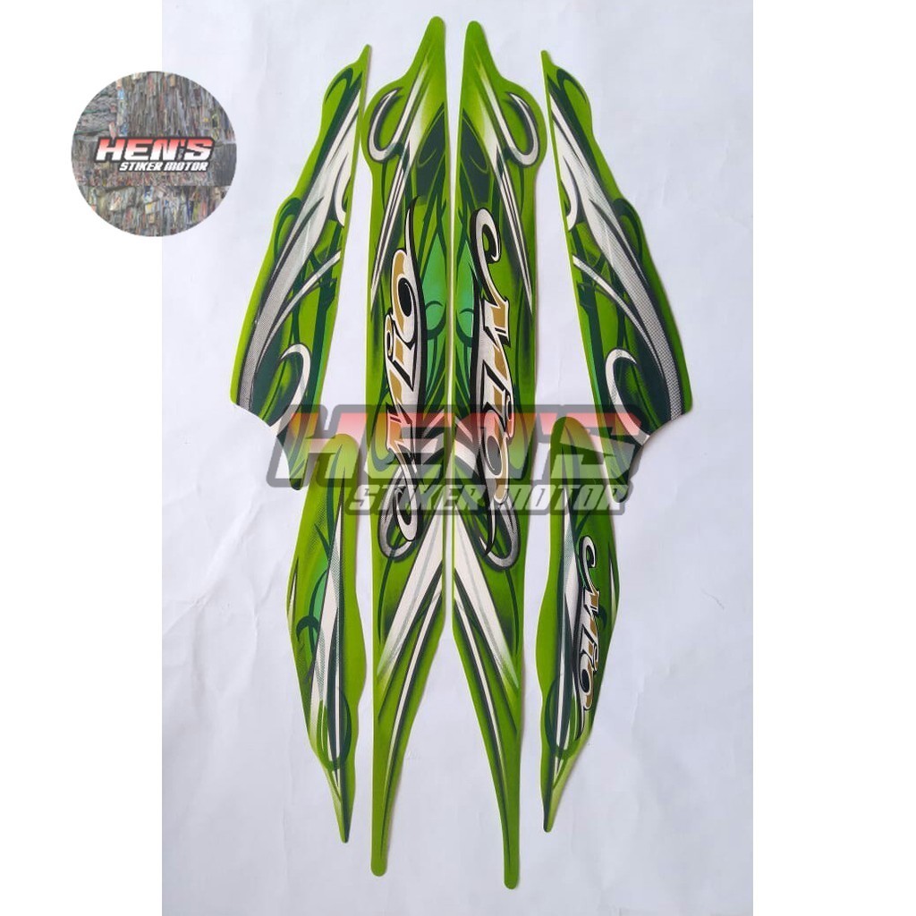 striping Stiker Motor mio smile 2010 hijau