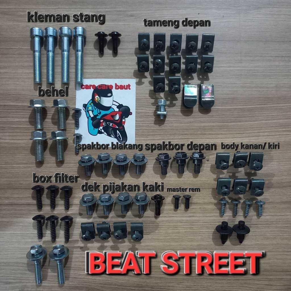 TERBARU  baut full set body honda beat street/baut lengkap body beat street