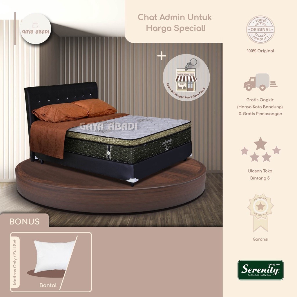 Springbed Serenity Impressa Pocket Latex / Kasur Elite Serenity - Serenity by Elite Springbed