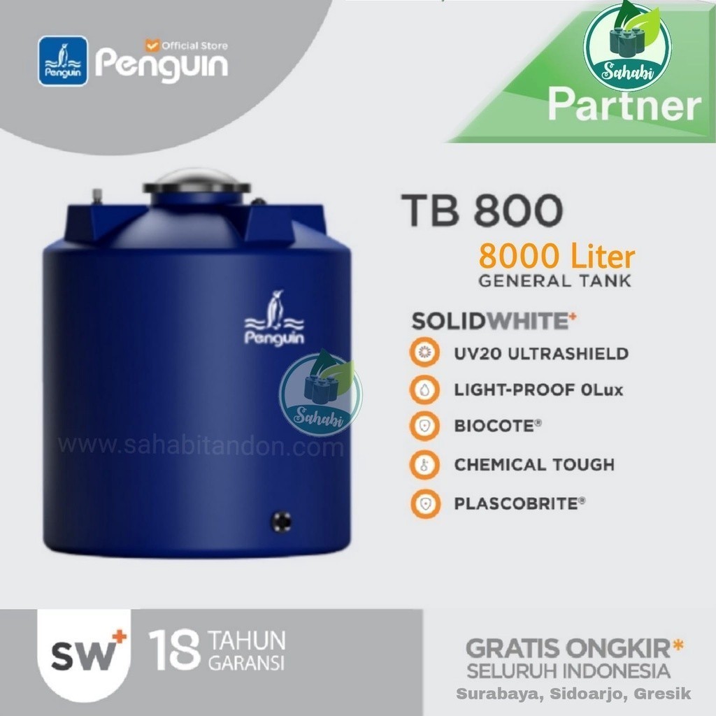Tandon Air / Toren Air / Tangki Air Penguin 8000 Liter Invoice