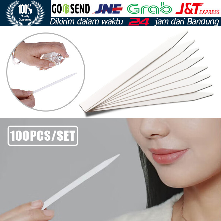 100Pcs Strip Test Smelling Paper / Kertas Sampel Parfum / Perfume Test Paper / Fragrance Smelling St