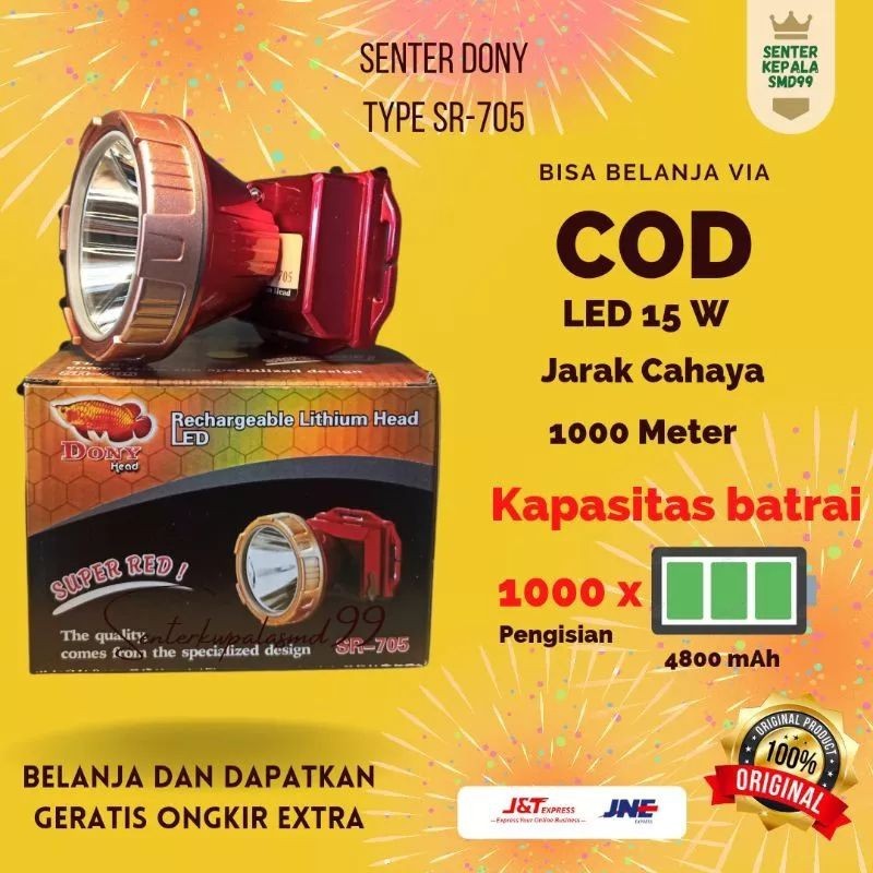 PROMO 6.6 SALE Senter Kepala Dony SR-705