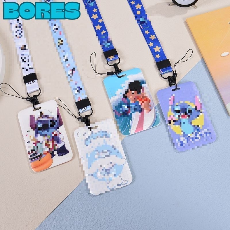 

BORES Name Tag Gantungan Kartu Karakter Kartun Lanyard Akses MRT Busway E-Money Flazz BRIzi Card Holder Karakter Kartun Lanyart Card Holder Id Card