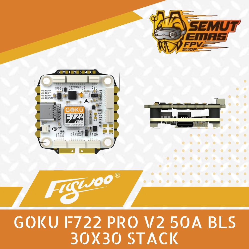 Flywoo GOKU F722 PRO V2 50A BLS 30X30 Stack FC ESC