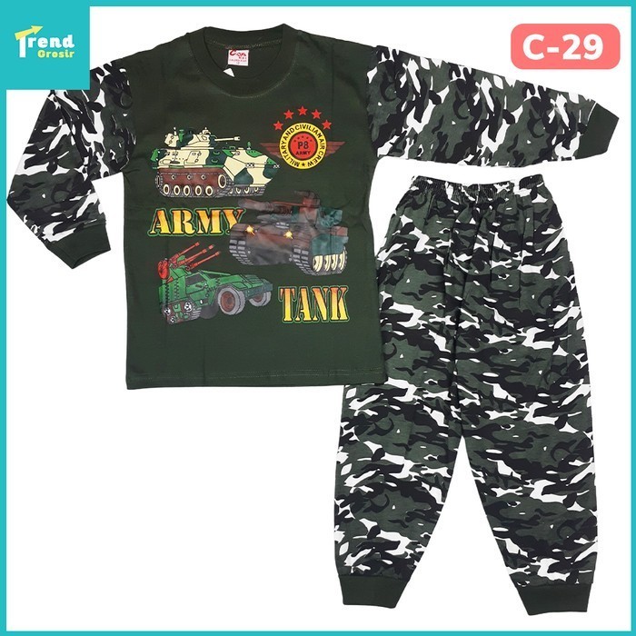 Terlaris ✨ -Baju Army Anak Laki Laki Baju Tentara Anak Loreng Lengan Panjang PP - 2-3 tahun