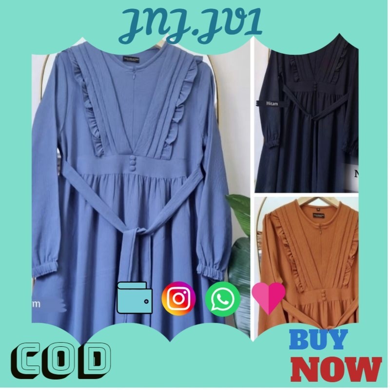 5.5 BIG SALE Gamis crinkle premium gamis hitam gamis putih