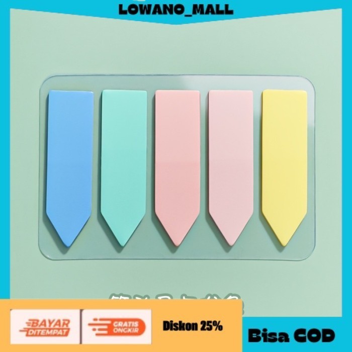 

[[LOWANOMALL6]] TERLARIS Simple Minimalist Pembatas Buku Annotate Buku Sticky Macaron Aesthetic D COD