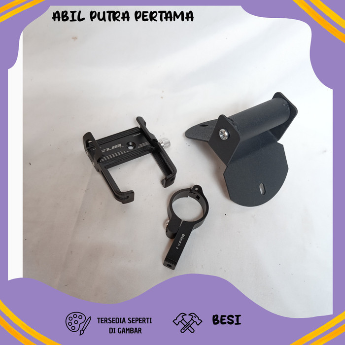 Paket Holder Hp Breket Bracket Gps Holder Hp Motor Yamaha Nmax New Cover Stang Motor Nmax Baru Holde