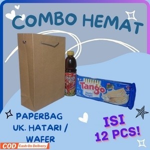 

Paperbag Hatari / Wafer Cokelat Polos Ukuran 15x8x25 cm Isi 12 Pcs / Paper Bag / Tas Kertas / Tas Souvenir / Tas Kado / Tas Snack / Hand Bag