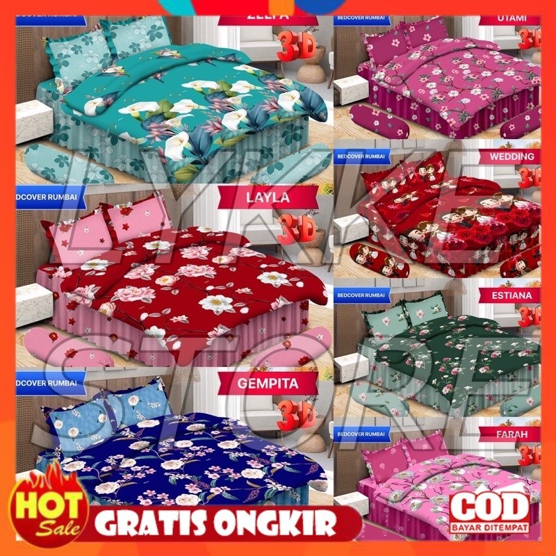 KAIN HALUS ADEM LEMBUT TEBAL / BED COVER / BEDCOVER BONITA RUMBAI