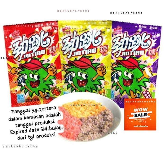 

ready bahan tebal lembut tidak tipis Jumping Candies 6 pcs Permen Meledak di Mulut