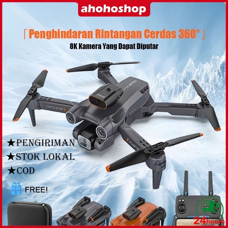 Sale new 【COD】P12 PRO Drone 4K HD Dual Camera Obstacle Wide Angle Penghindaran Cerdas Kendali Jarak With Lampu Jauh