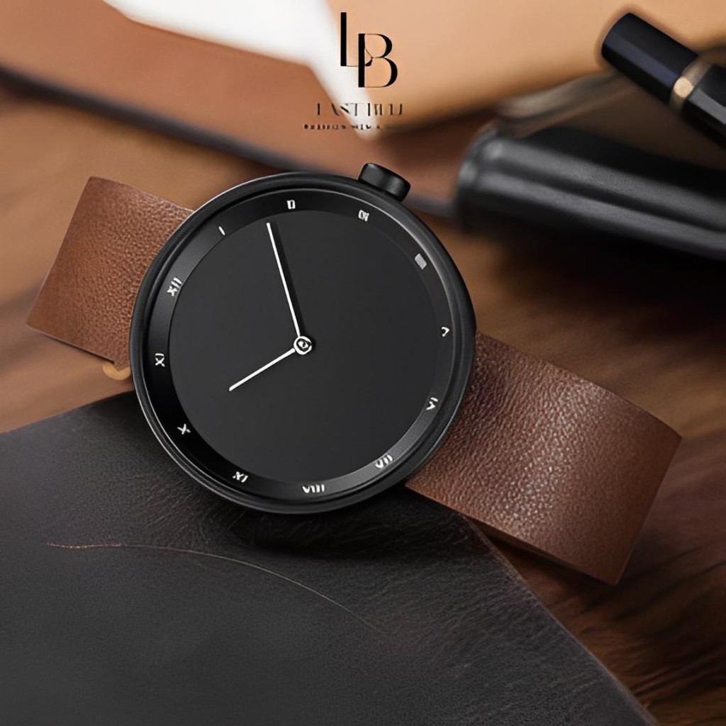 LastBull Jam Tangan Pria Kulit Analog Tali Kulit Yazole R21