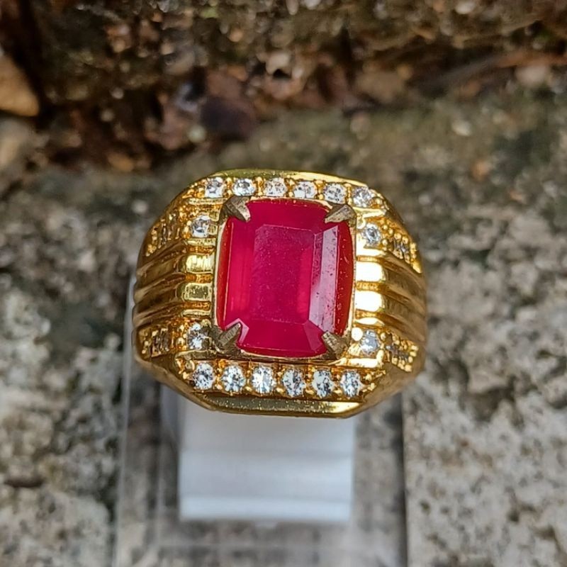 CINCIN PERMATA RUBY AFRIKA ORIGINAL STONE