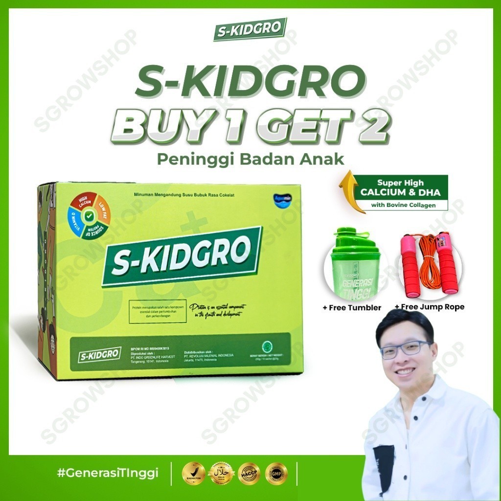 

S-KIDGRO Susu Peninggi Badan Terbaik Untuk Anak HNI031