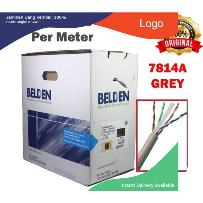 Kabel LAN 1 Meter BELDEN Cat 6 UTP RJ45 Belden ORIGINAL
