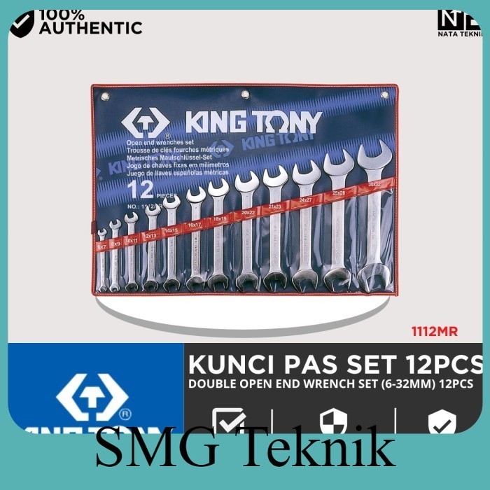Terbaik KING TONY Kunci Pas Set 12 Pcs - Open End Wrench Set KING TONY 1112MR WDC870