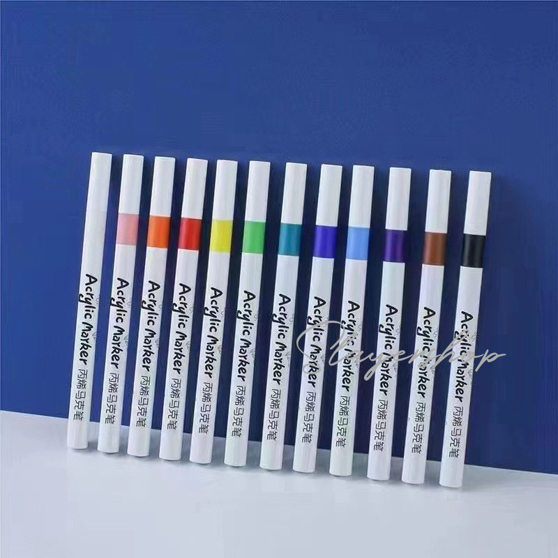 

Ay00! Pen Akrilik Marker Warna Cepat Kering Tahan Air / Spidol Acrylic Painter / Menggambar
