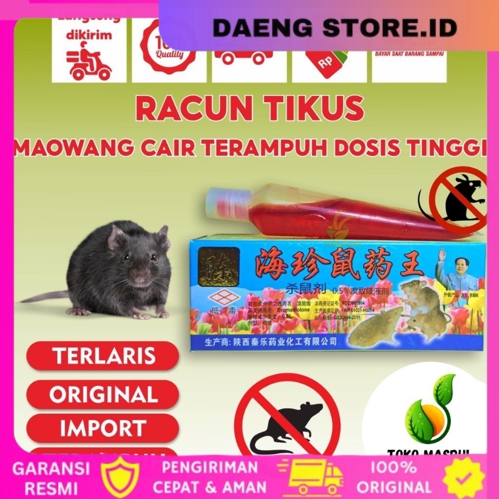 Racun Tikus cair gepeng dus biru cerah original ampuh Racun Tikus Mao Wang Cair LOKAL GEPENG BIRu sa