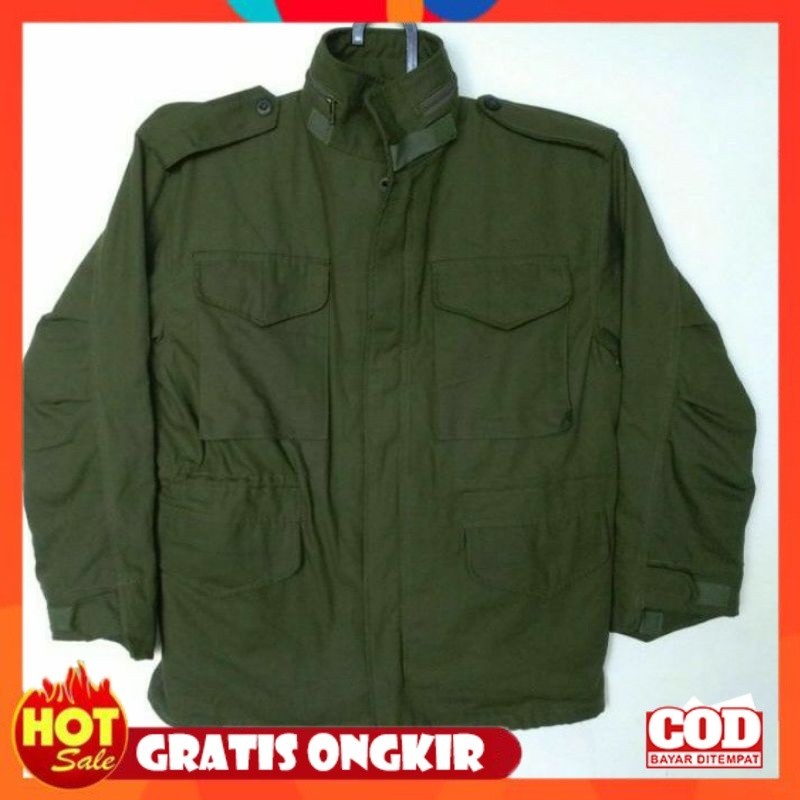 BAHAN ADEM HALUS LEMBUT TEBAL / Jaket Tentara Model Klasik Korea Army Field Jacket 80's - jaket PDL 