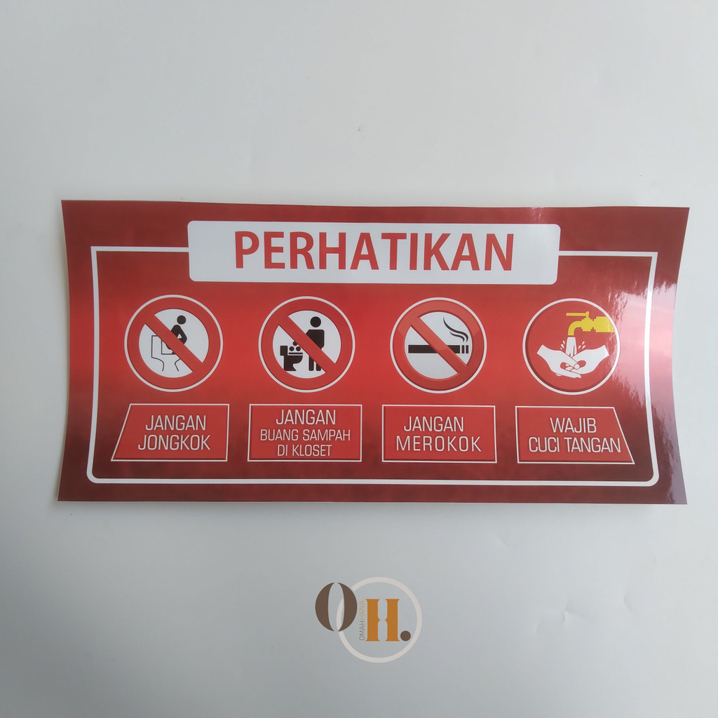 

Stiker himbauan penggunaan toilet - Stiker Kamar Mandi - Stiker WC - Stiker Vinyl