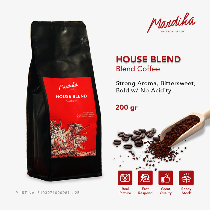 

New PROMO Kopi House Blend Mardika 200gr - Biji/Beans