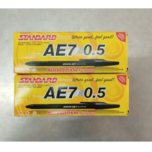 

PENA STANDARD AE-7 HITAM 1 BOX ISI 12 PCS