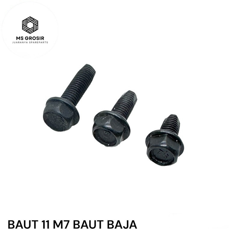 BAUT FLANGE TOPI M7 BAUD 11 m7x12 m7x15 m7x20 BAUT VESPA PENGGANTI BAUT 10 yg selek