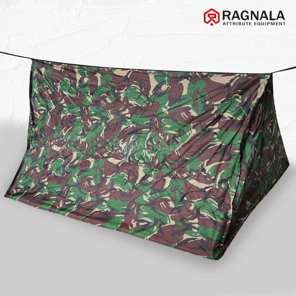 Bifak Bivak Tenda Perorangan TNI / Tenda Camping Motif Loreng TNI
