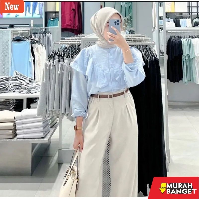 Blouse Wanita Kekinian RIMA BLOUSE RUFFLE KOREAN